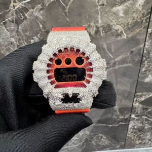 Stainless Steel Fully Iced Out VVS Moissanite Digital Watch