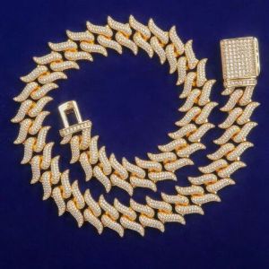 VVS Diamond 925 Yellow Gold Plated Moissanite Studded Chain