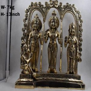 13 Inch Brass RAM Darbar Statue
