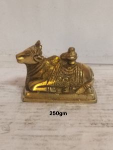Sitting Brass Nandi Statue
