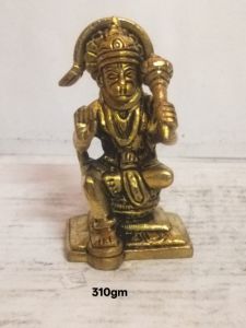 310 Gm Brass Sitting Hanuman Ji Statue