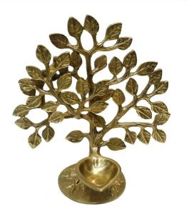 Brass Kalpavriksha Tree Diya