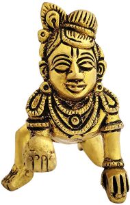 Brass Laddu Gopal Statue