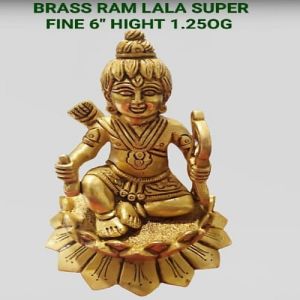 6 Inch Brass RAM Lalla Statue
