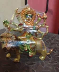 Brass Sherawali Mata Statue