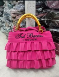Pink Ruffled Handbag