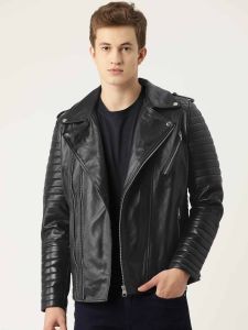 Men Distressed Leather Jacket