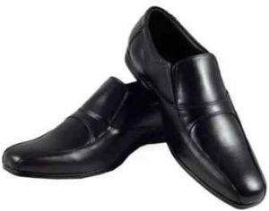 Mens Leather Formal Black Slip On Shoe