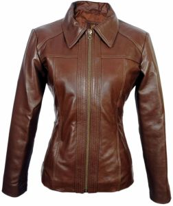 Women Brown Leather Jacket
