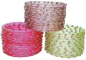 3 Stone Transparent Bangles