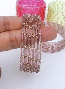 3 Stone Transparent Bangles