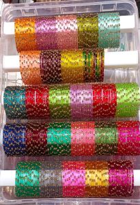 3 Stone Transparent Bangles