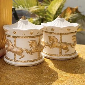 Concrete Soy Wax Horse Ceramic Jar Candle