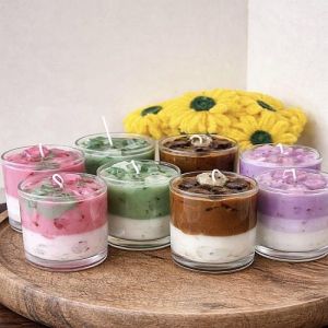 Decorative Soy Wax Glass Jar Candle