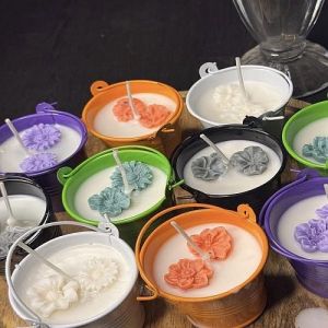 Soy Wax Multicolour Bucket Candles