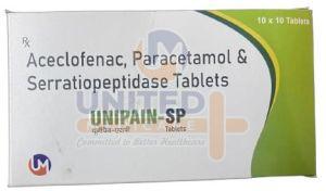 Aceclofenac Paracetamol Serratiopeptidase Tablets