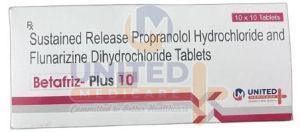 Sustained Release Propranolol Hydrochloride and Flunarizine Dihydrochloride Tablets