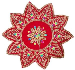 Flower Shaped Velvet Aasan