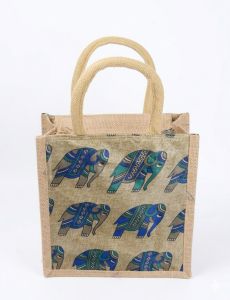 Printed Jute Kalamkari Bag