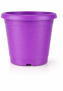 Red Round Plastic Flower Pot