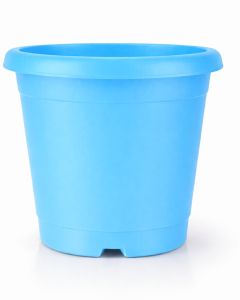 Yellow Round Plastic Flower Pot
