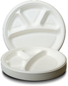 12 Inch Bagasse 4CP Round Plate