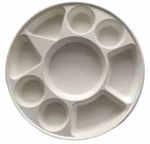 9 CP Round Bagasse Plates