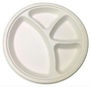 Bagasse 11 Inch 4CP Round Plate