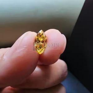 0.510 Carat Yellow Marquise Shape Lab Grown Diamond