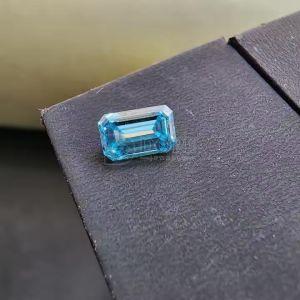 0.80 Carat Blue Lab Grown Emerald Diamond