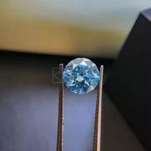 1.00 Carat Round Blue Lab Grown CVD Diamond