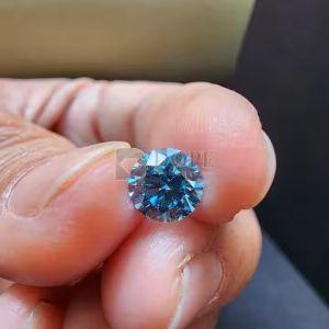 1.00 Carat Round Blue Lab Grown CVD Diamond