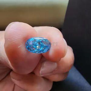 1.51 Carat High Quality Oval Cut Blue CVD Diamond