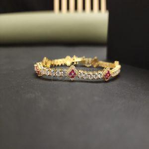 14kt Solid Gold Round Cut Moissanite Diamond Exclusive Bracelet