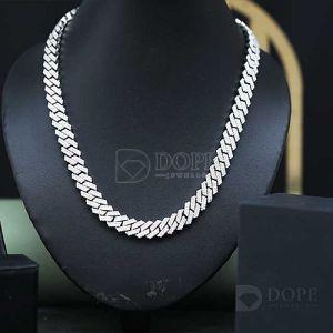 16mm Sterling Silver Miami Diamond Cuban Chain