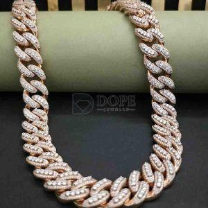 18mm Fully Iced Out Diamond Cuban Chain