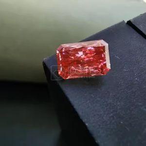 2.03 Carat High Quality Radiant Cut CVD Pink Diamond