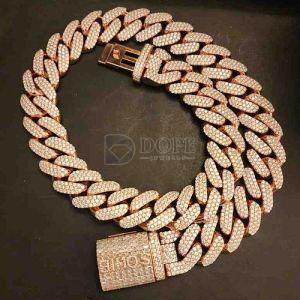 24mm Full Iced Out Sterling Silver Cuban Chain
