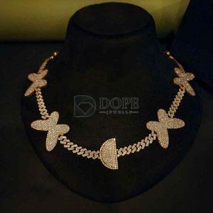8mm Luxury Butterfly Sterling Silver Cuban Chain