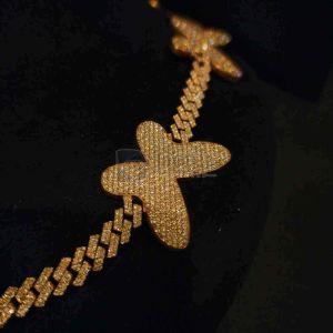 8mm Luxury Butterfly Sterling Silver Cuban Chain