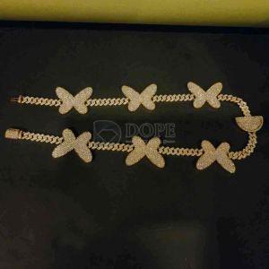8mm Luxury Butterfly Sterling Silver Cuban Chain