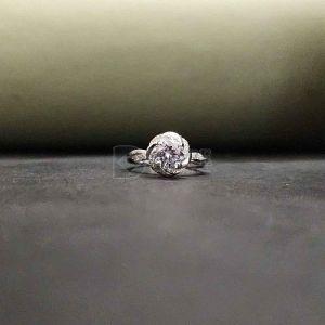 925 Sterling Silver Lab Grown Diamond Solitaire Engagement Ring