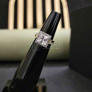 925 Sterling Silver Luxury Princess Cut Diamond Ring