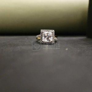 925 Sterling Silver Luxury Princess Cut Diamond Ring