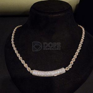 925 Sterling Silver Mens Hip Hop Diamond Cuban Chain