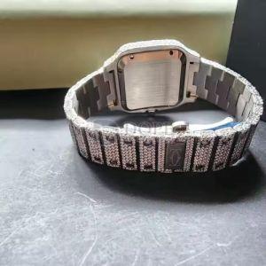 Arabic Square Dial Full Iced Out Swiss Movement D-VVS Moissanite Diamond Watch
