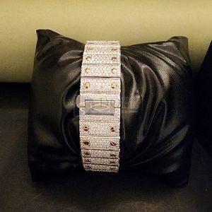 Arabic Square Dial Moissianite Two Color Tone Diamond Watch