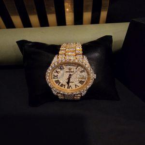 Bust Down Rolex Inspired Luxury Moissanite Diamond Watch