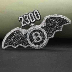 Custom Iced Out Bat Man Diamond Pendant