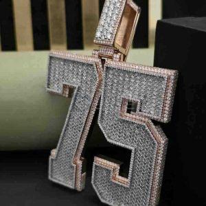 Customised 75 Number Hip Hop Pendant